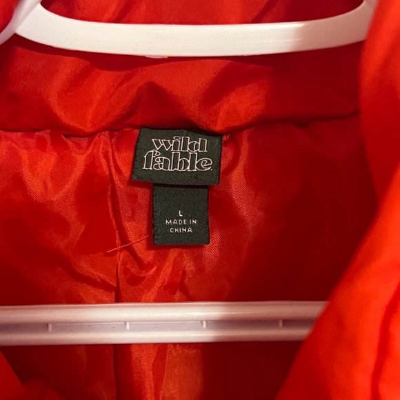 Wild Fable Red Puffer Jacket - Picture 3 of 3